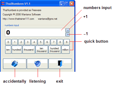 Thai-Zahlenlernprogramm ThaiNumbers